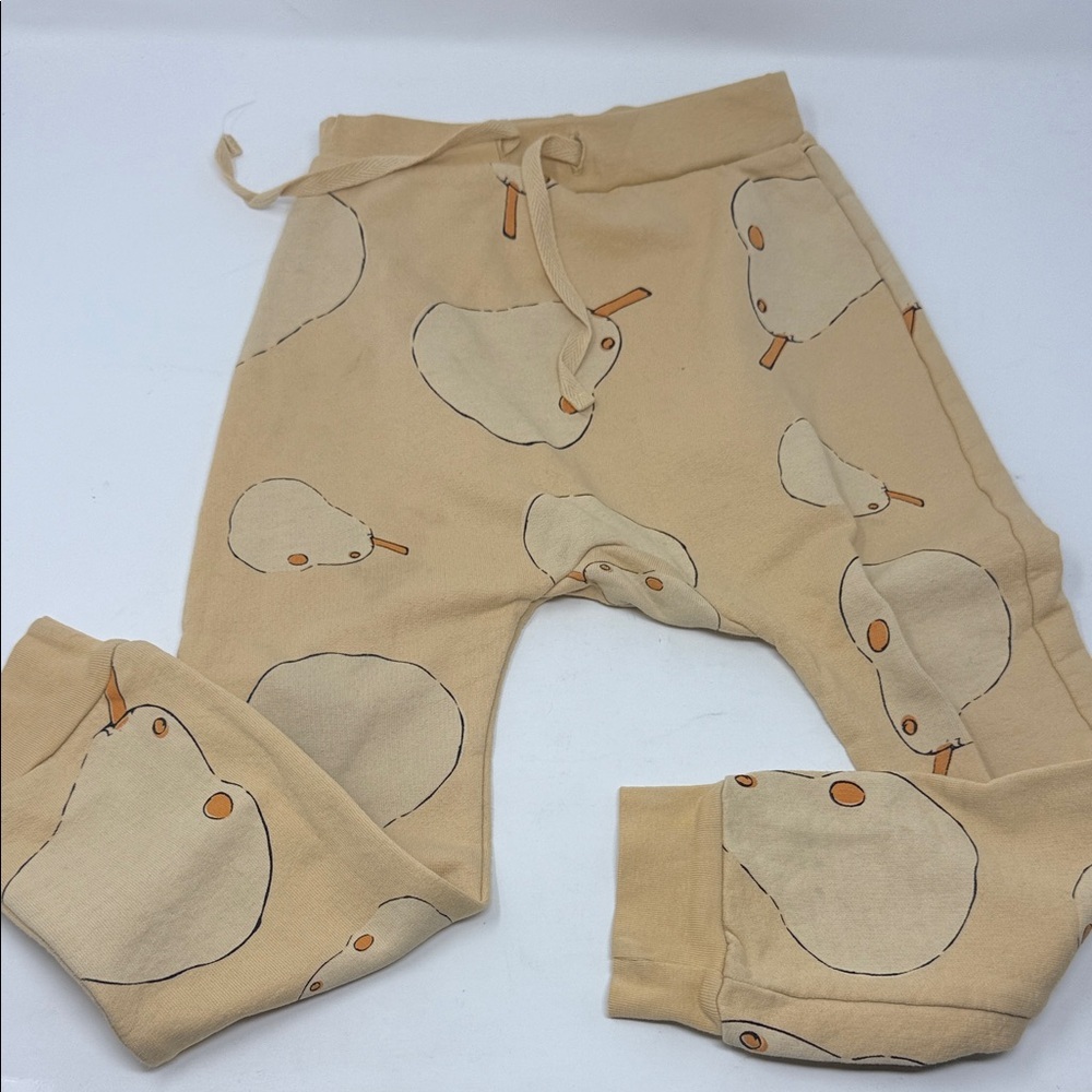 Cara Loren Kid’s Cozy Baby Joggers with Pear Print size 4T with Drawstring